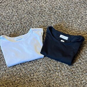 Aritzia Basic Short Sleeve T-Shirts - White and Black